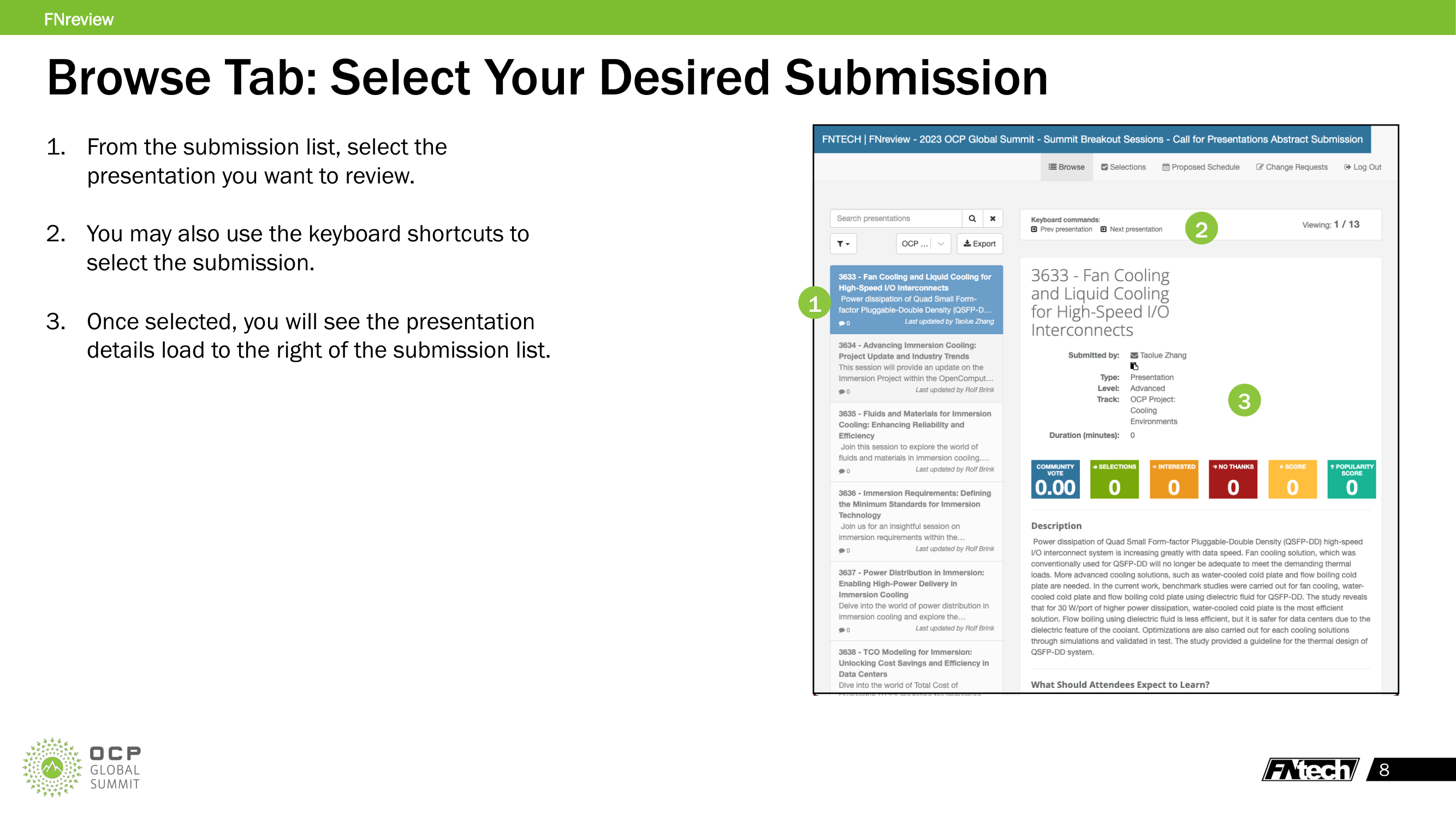 Select Your Desired Submission