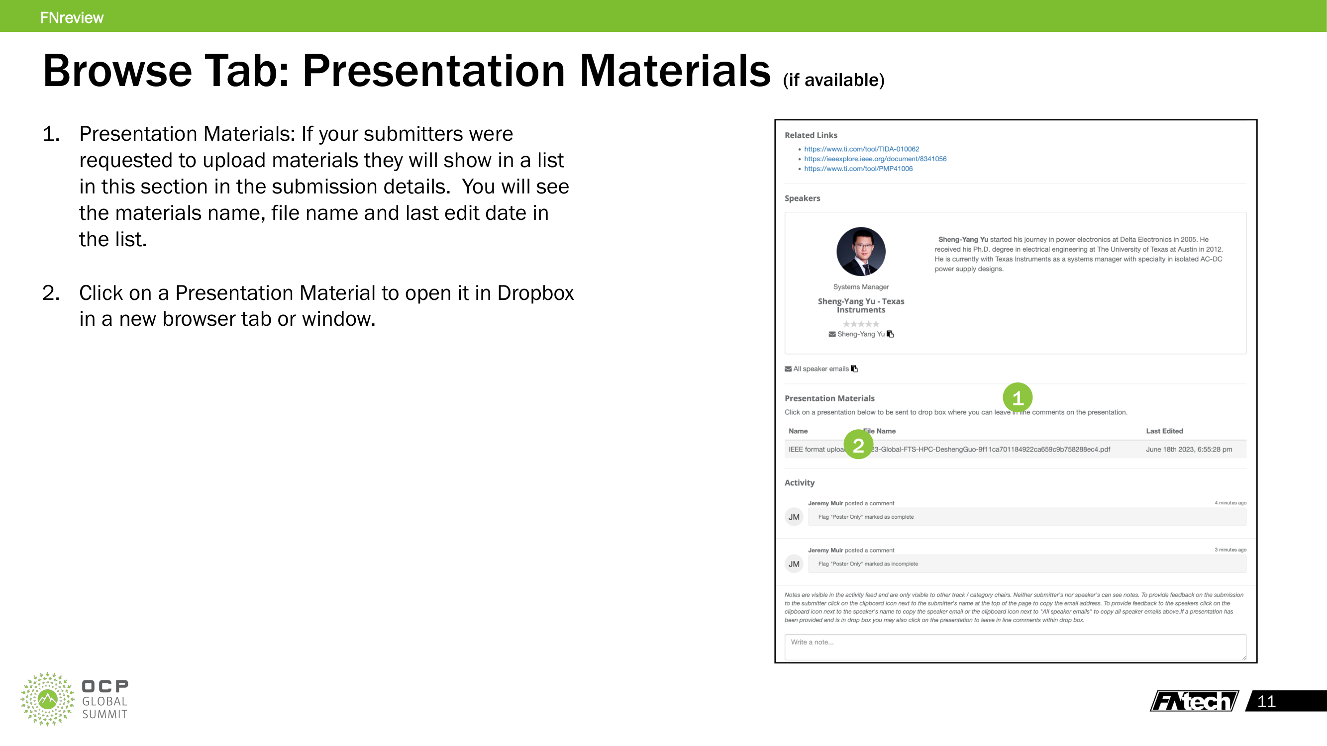 Presentation Materials