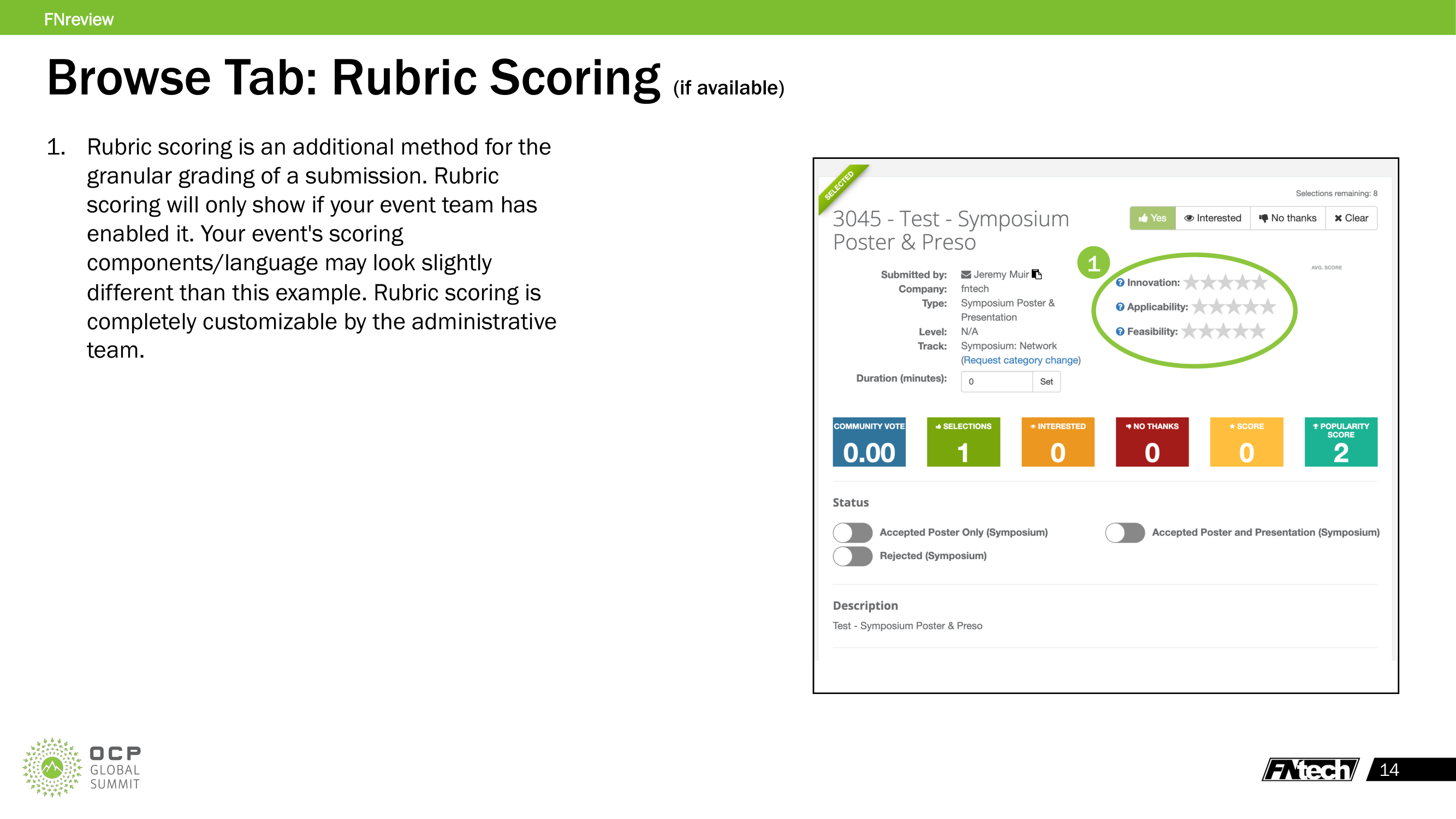 Rubric Scoring