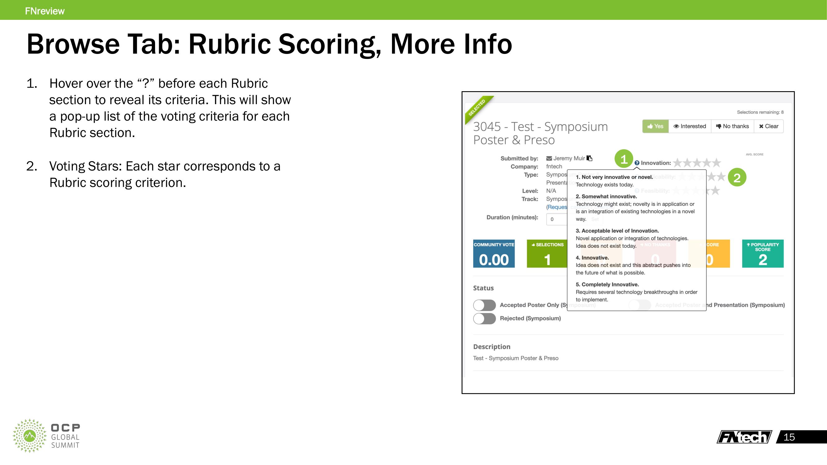 Rubric Scoring — Criteria Detail