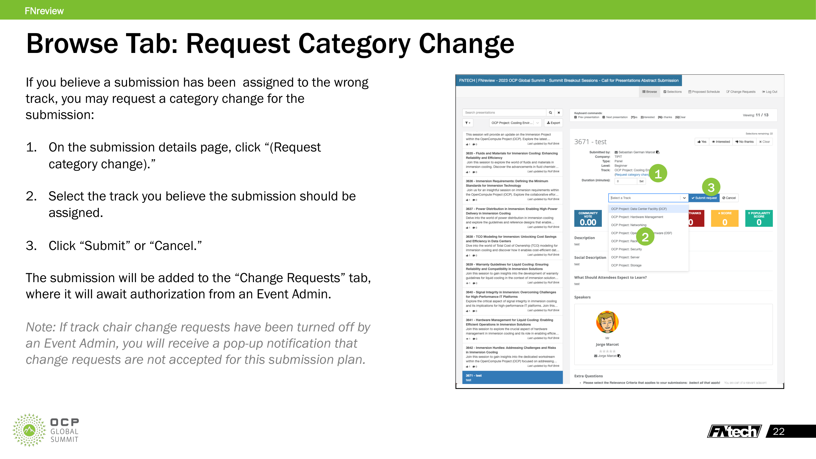 Request Category Change