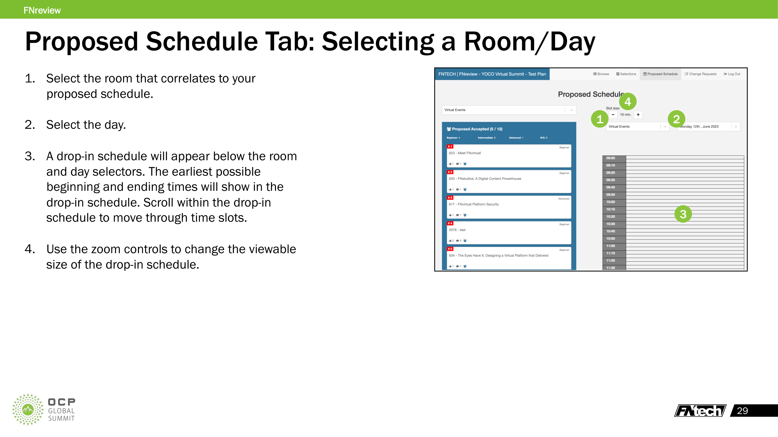 Selecting Room and Day